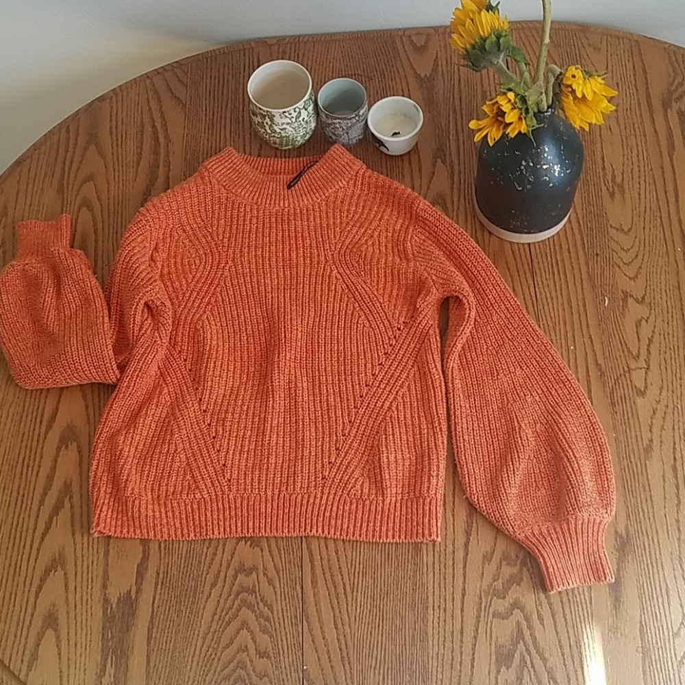 Orange H&M knit sweater